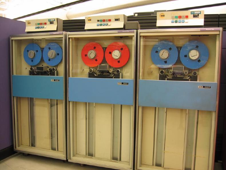 Bank of large IBM tape drives