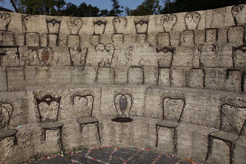 Chairs in concrete