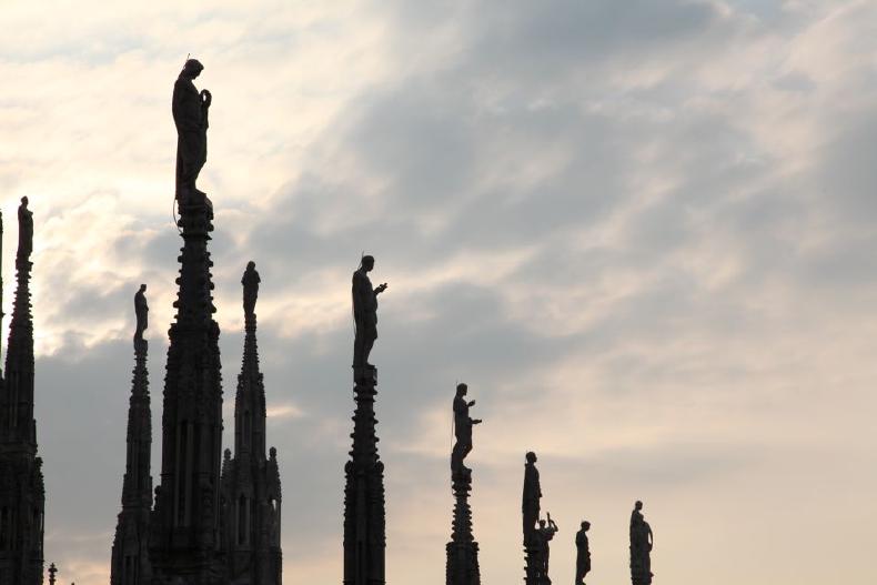 Milan cathedral spires
