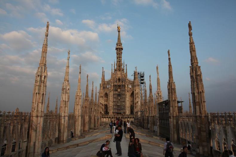 Top of Milan cathedral