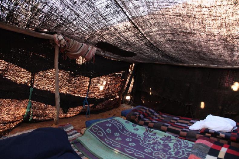 Inside the berber tent