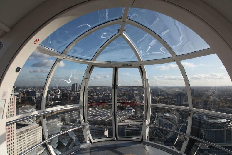 Inside a London Eye pod